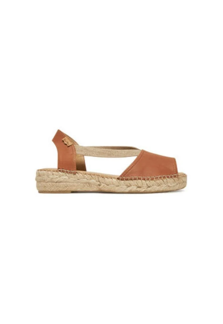 Espadrile dama  TALA, Piele naturala, Maro