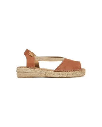 Espadrile dama  TALA, Piele naturala, Maro