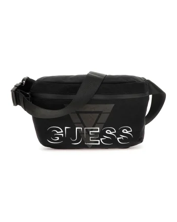 Borseta cu imprimeu logo Venezia, Negru/Alb optic
