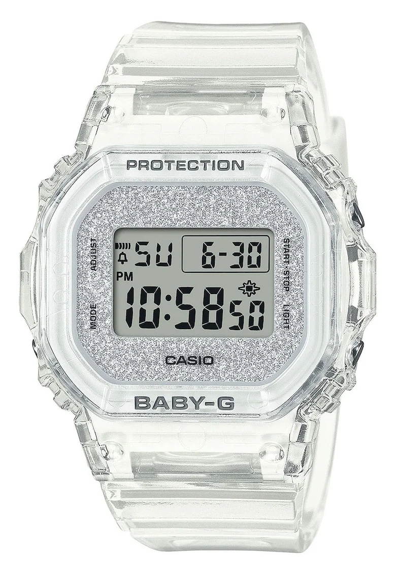 Ceas dama  BGD-565GC-7ER transparent, mecanism quartz, rezistent la apa 100m, curea din cauciuc