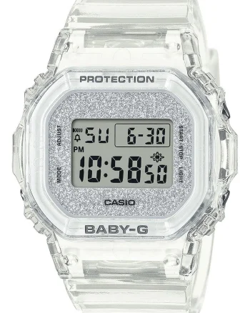 Ceas dama  BGD-565GC-7ER transparent, mecanism quartz, rezistent la apa 100m, curea din cauciuc