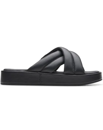 Papuci,  casual, piele naturala, negru