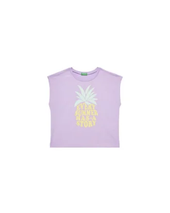 Tricou pentru fete  3JERC10PB, Bumbac, Mov, Mov