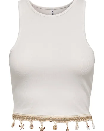 Top dama  15325019, Bumbac organic, XL INTL, Alb