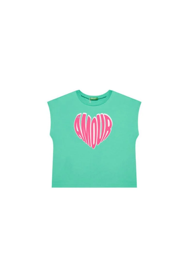 Tricou pentru fete  3JERC10PB, Bumbac, Verde, Verde