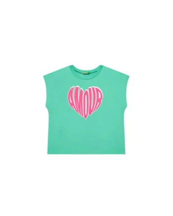 Tricou pentru fete  3JERC10PB, Bumbac, Verde, Verde