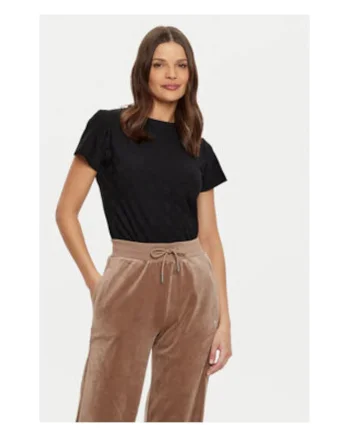 Tricou uni cu decolteu la baza gatului