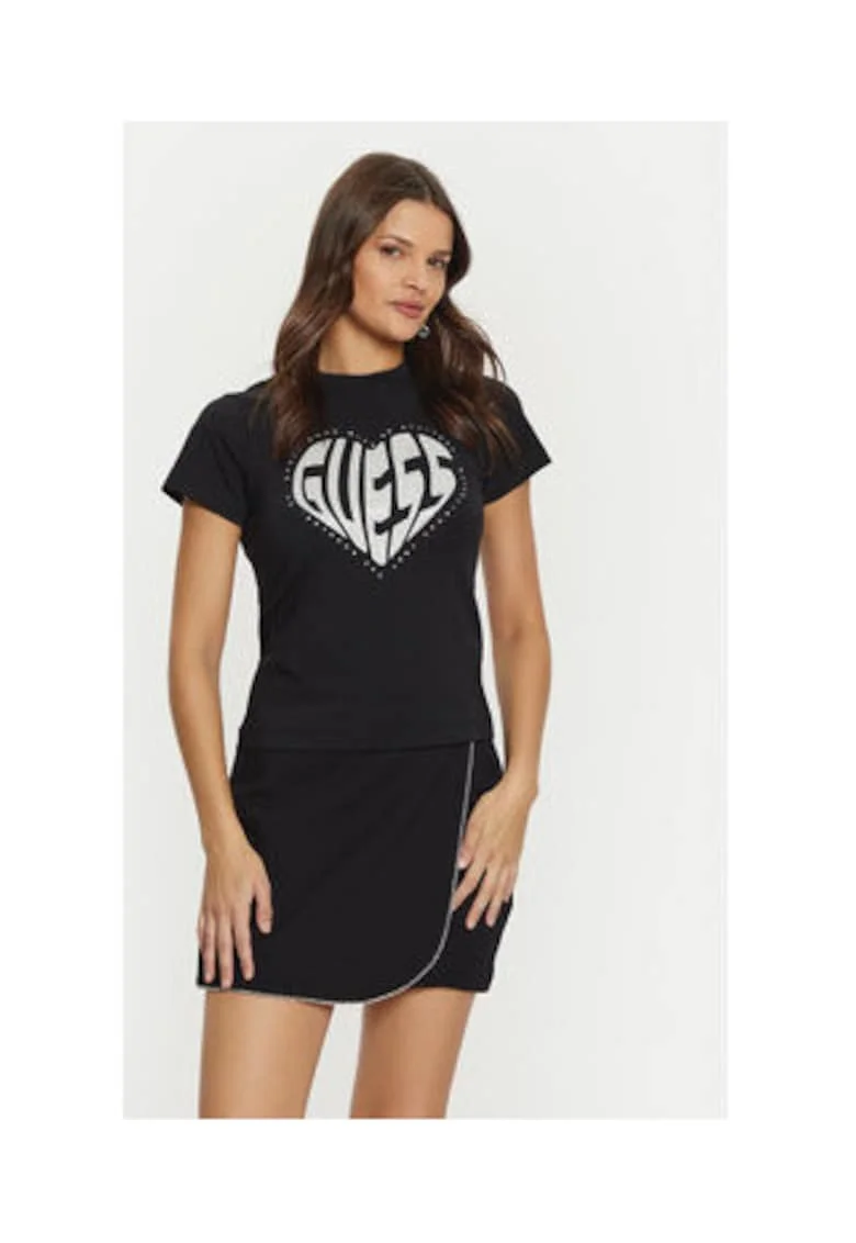 Tricou din bumbac cu model text