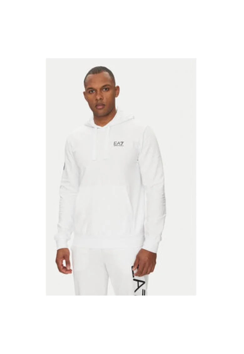 Hanorc barbati  Emporio Armani, 7M000569 AF13512, Bumbac, Alb, Alb