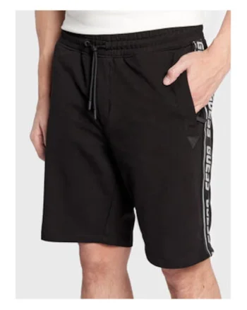 Pantaloni scurti cu snur in talie si logo