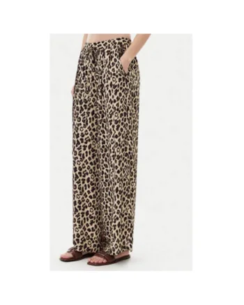 Pantaloni dama  TD1432, Viscoza, Bej, Bej