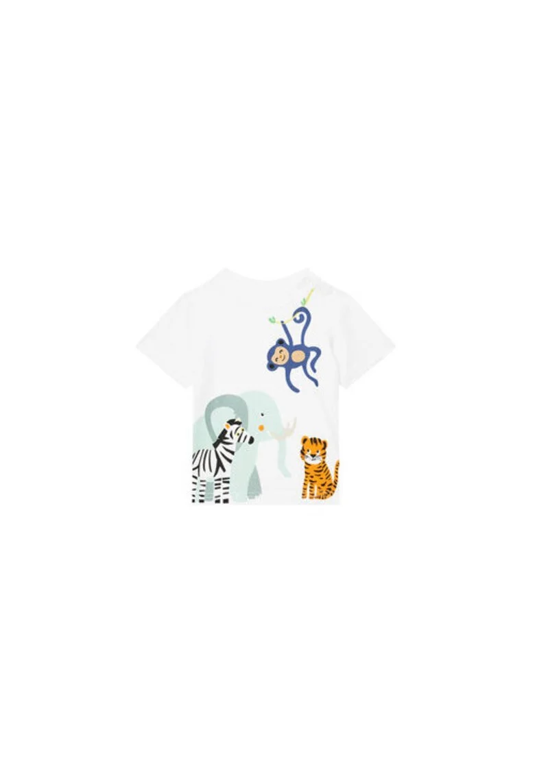Tricou pentru baieti  WC5143201TBN, Bumbac/Elastan, Alb, Alb