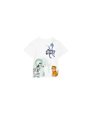 Tricou pentru baieti  WC5143201TBN, Bumbac/Elastan, Alb, Alb