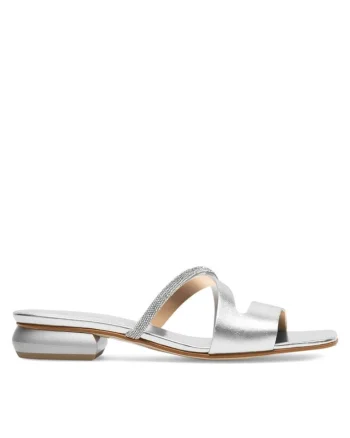 Sandale dama,  590558851436735, Piele naturala, Argintiu