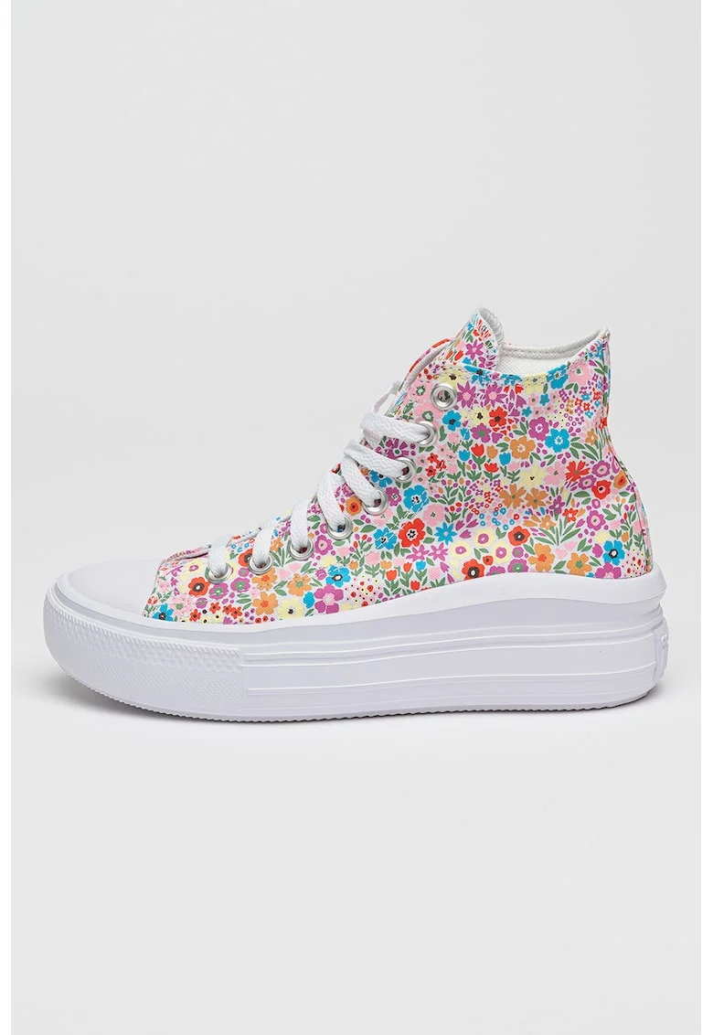 Pantofi sport cu platforma si model floral Move, Multicolor