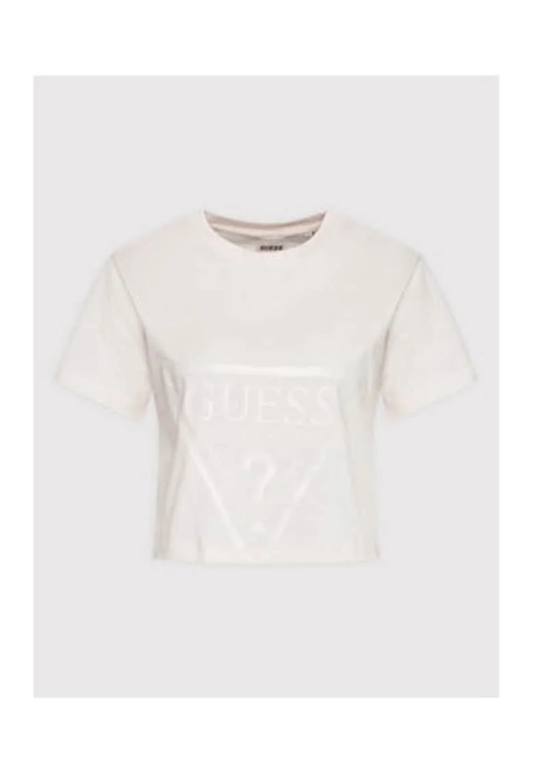 Tricou crop din bumbac cu logo
