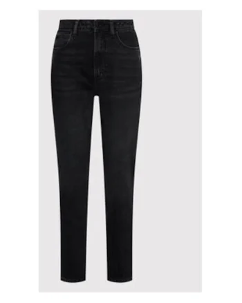 Blugi skinny uni cu talie inalta