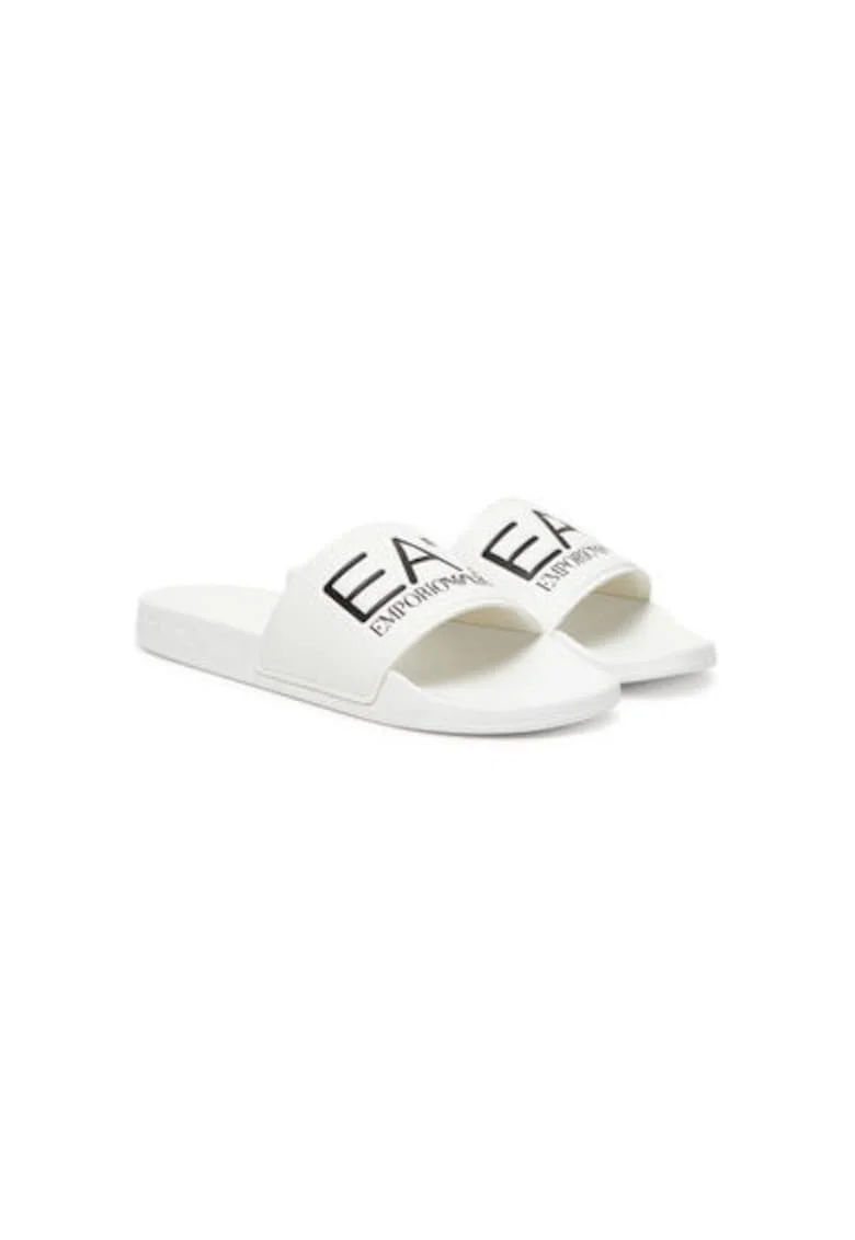 Slapi barbati  Emporio Armani, 7X000108 AF15118, Sintetic, Alb, Alb