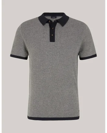 Tricou polo cu închidere prin nasturi 30044572, Albastru inchis