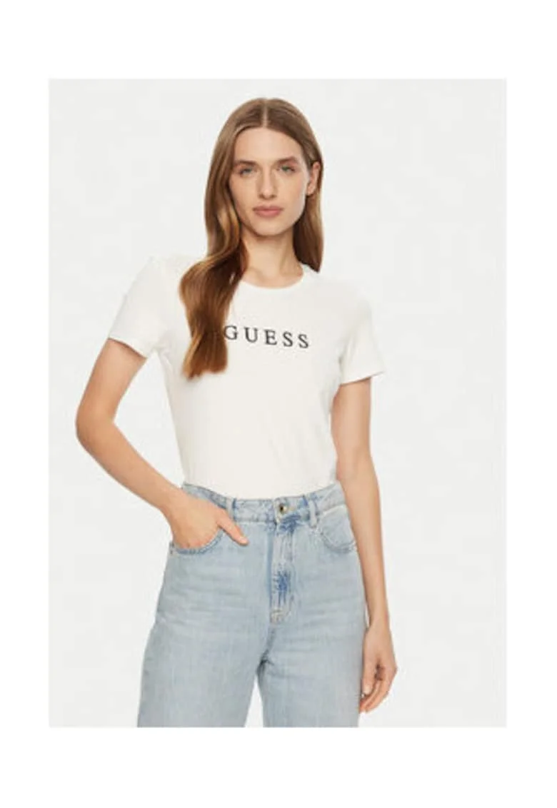 Tricou dama din amestec de bumbac cu model uni