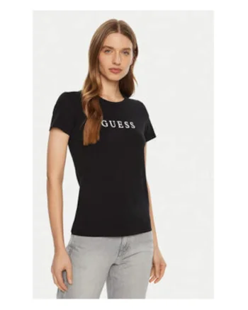 Tricou din amestec de bumbac cu logo si model