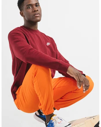 Bluza de trening cu decolteu la baza gatului Sportswear, Rosu