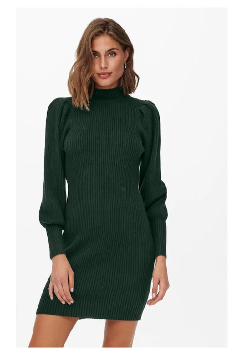 Rochie tricotata 15232502 Verde Comfort Fit, Viscoza