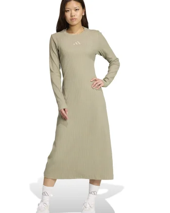 Rochie midi striata, Kaki