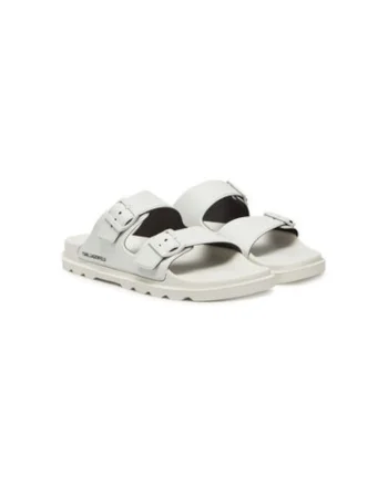 Slapi barbati  KL70975, Piele ecologica, Alb