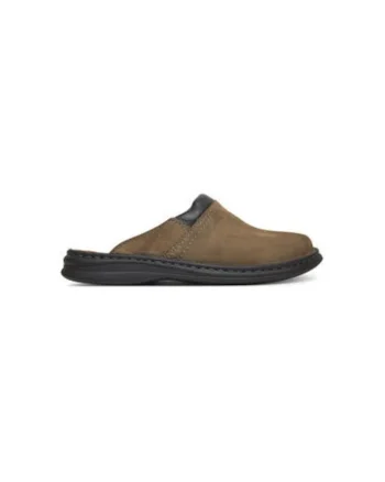 Slapi barbati  10663, Piele naturala, Gri