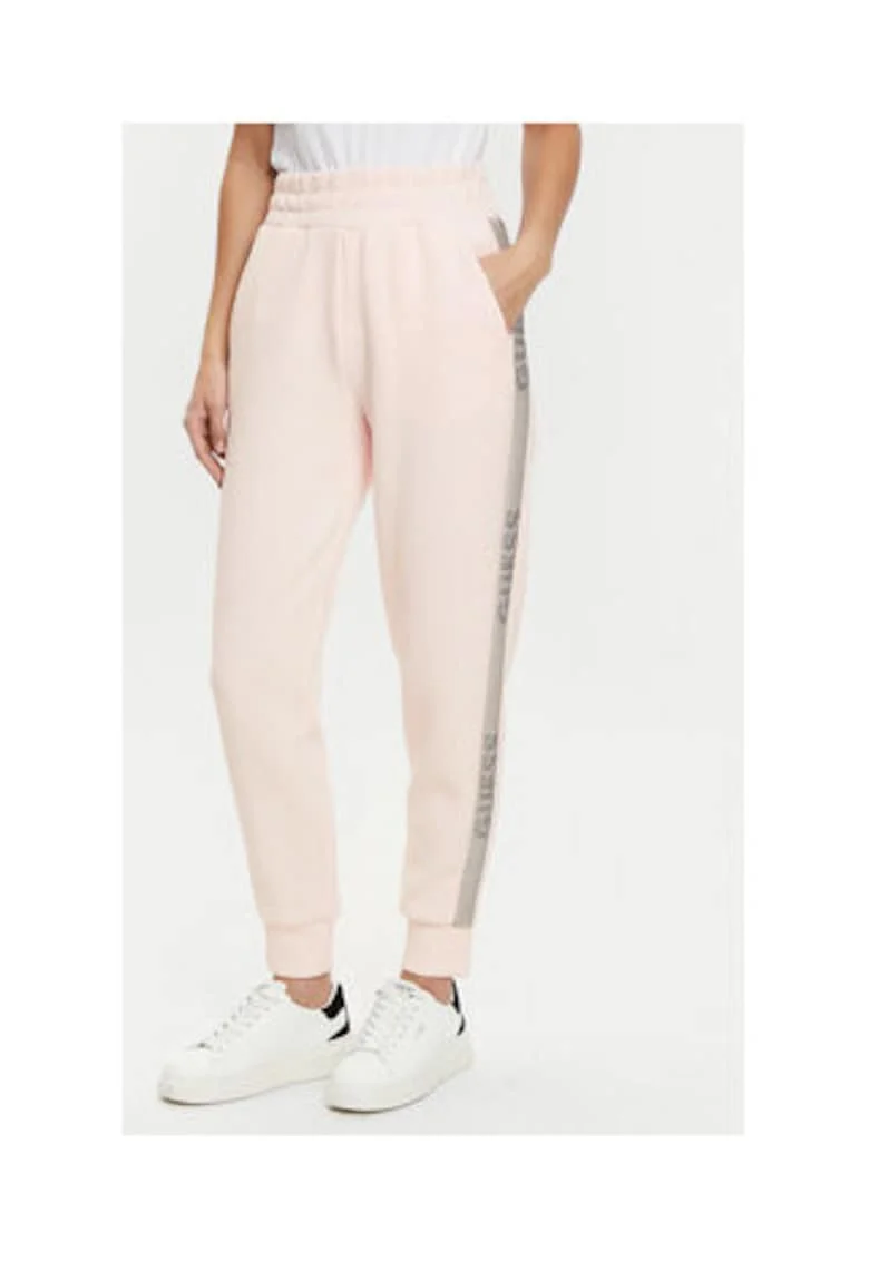 Pantaloni sport cu garnitura laterala cu logo