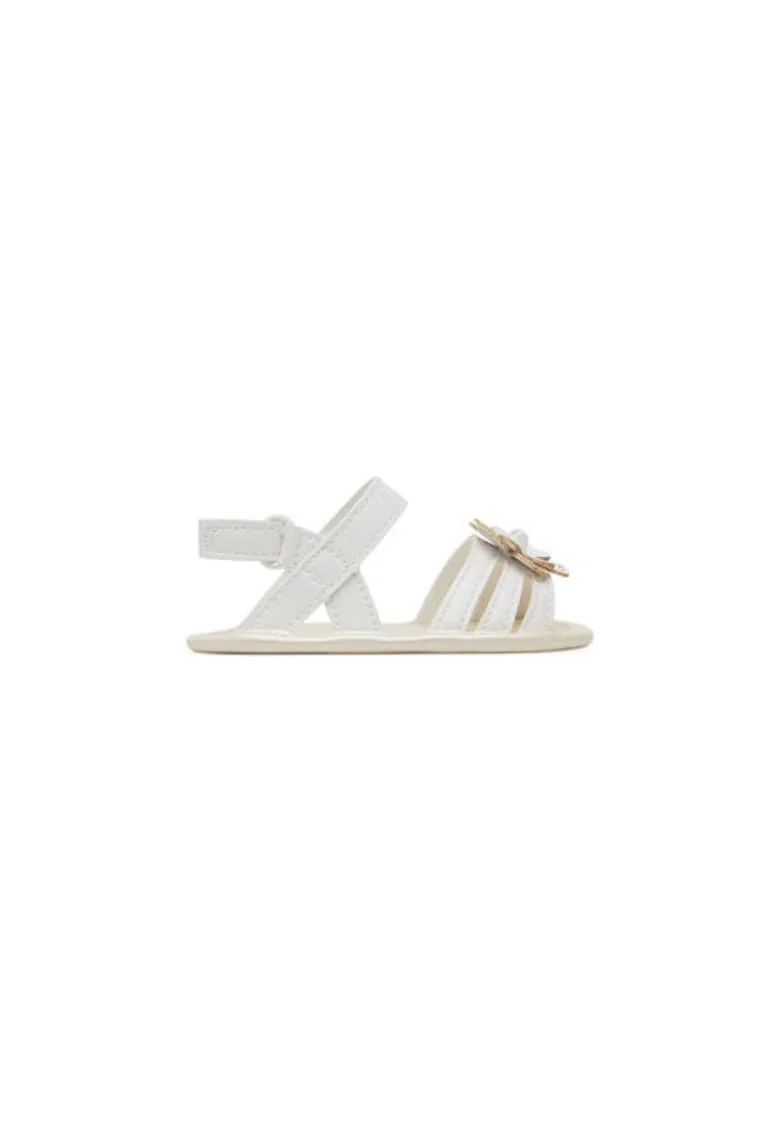 Sandale fete, 9904,  Piele ecologica, Alb