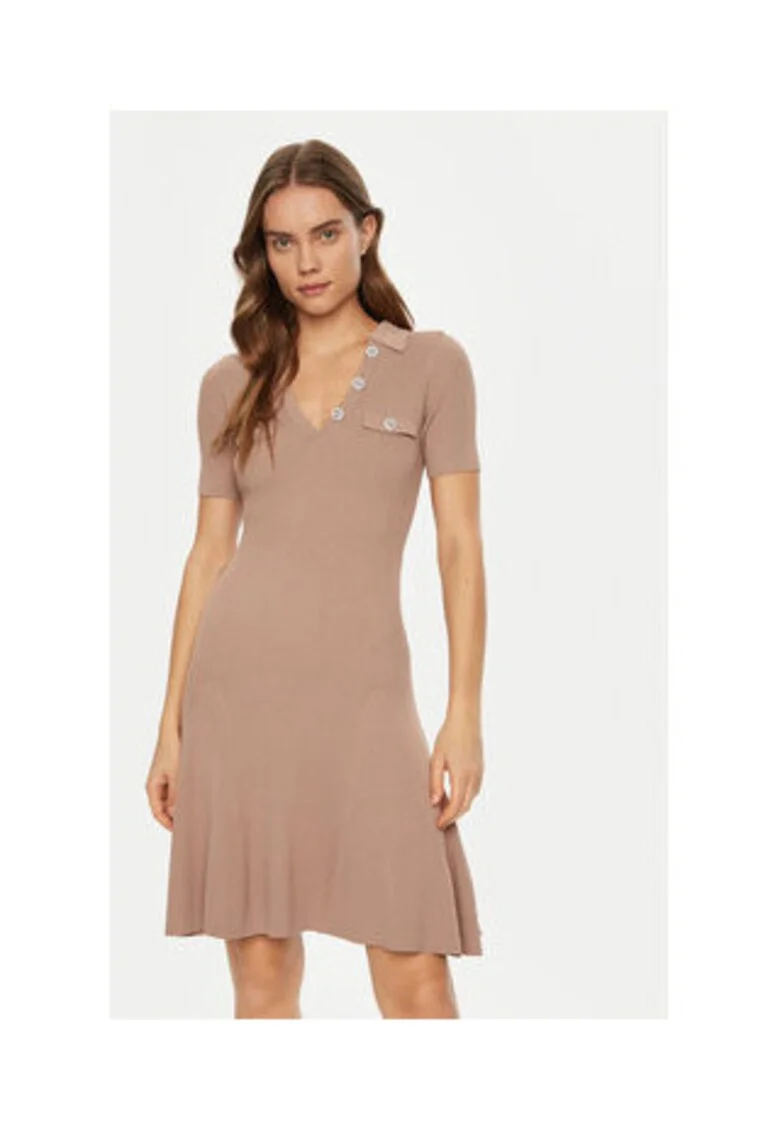 Rochie scurta, evazata, din jerseu