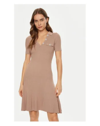 Rochie scurta, evazata, din jerseu