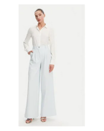Pantaloni palazzo cu talie inalta