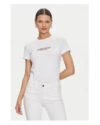 Tricou slim fit din amestec de bumbac cu decolteu la baza gatului