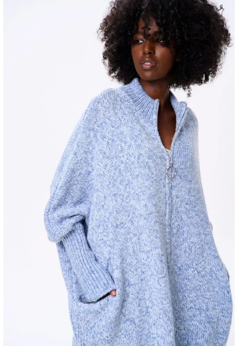 Cardigan din amestec de lana cu fermoar Panga,