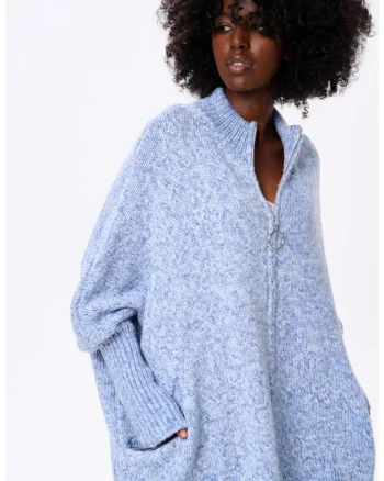 Cardigan din amestec de lana cu fermoar Panga,