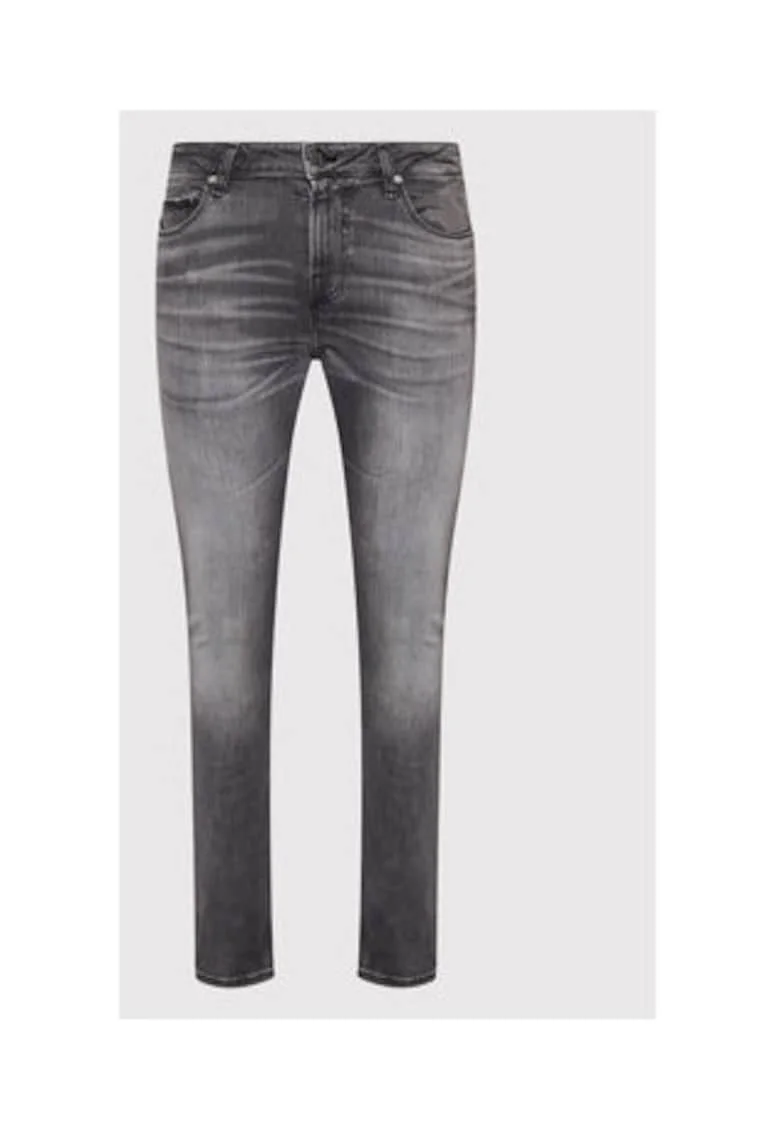 Blugi skinny cu aspect decolorat 0000300926796