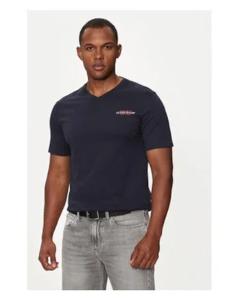 Tricou din bumbac organic cu decolteu in V