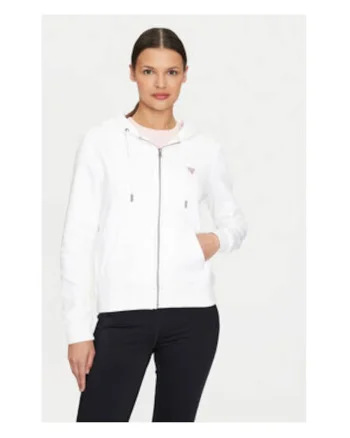 Hanorac slim fit din amestec de bumbac cu logo mic
