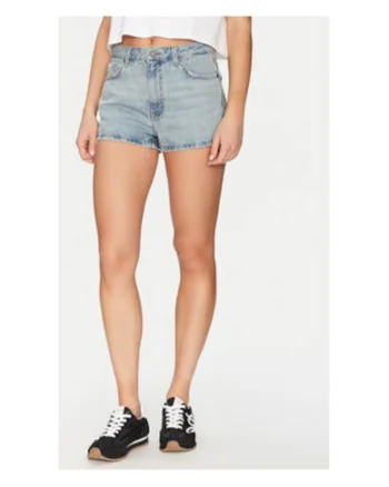 Pantaloni scurti din denim cu talie inalta