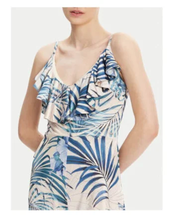 Salopa cu imprimeu tropical