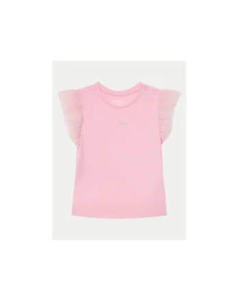 Bluza din bumbac organic cu detaliu logo, Roz