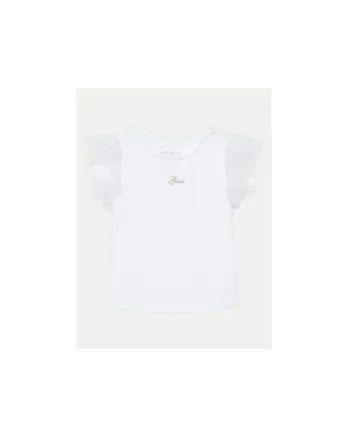 Bluza din bumbac organic cu detaliu logo, Alb