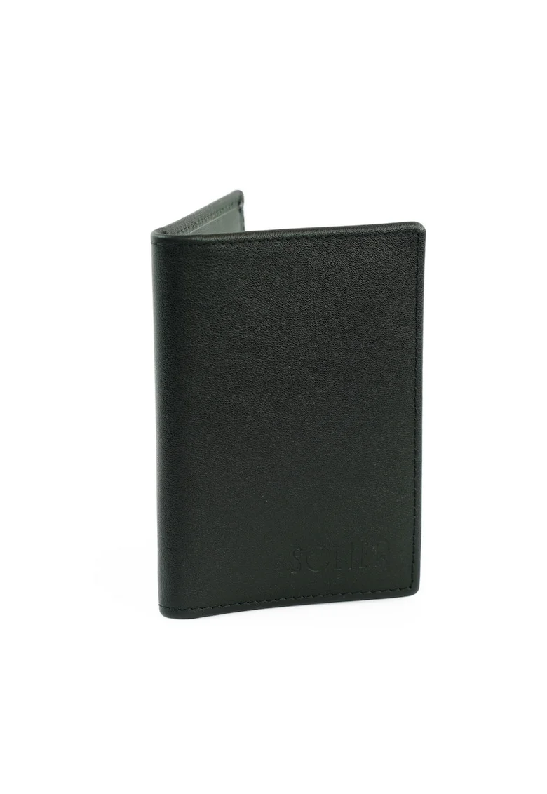 Cardholder elegant din piele pentru carduri  SW45 Negru