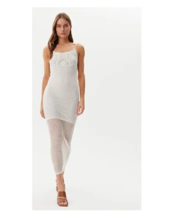 Rochie midi crosetata, fara maneci