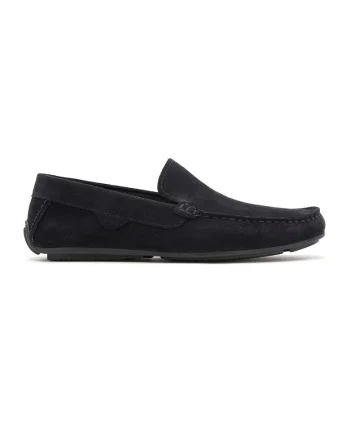 Mocasini de piele intoarsa Ralf, Albastru ultramarin
