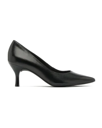 Pantofi de piele cu varf ascutit, Negru