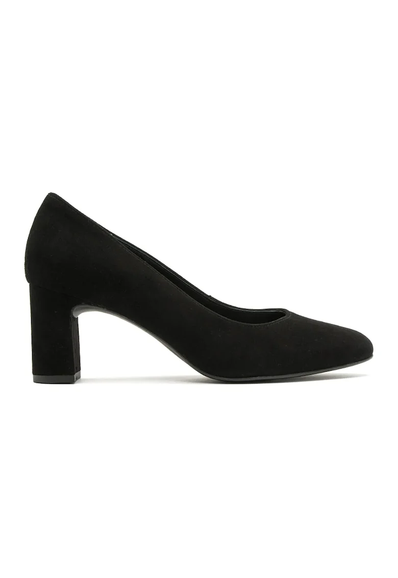 Pantofi de piele cu toc masiv Susan, Negru